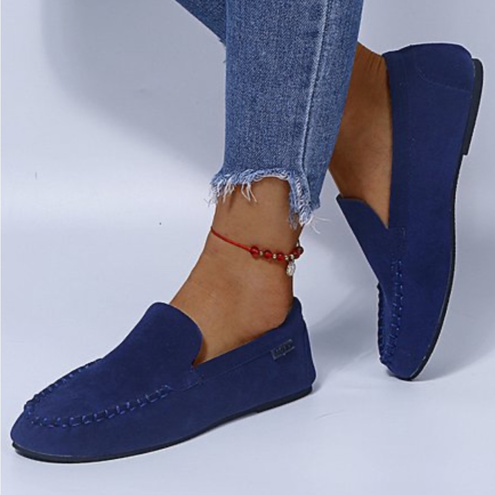 Paotmbu - moccasin blue loafers - size 9 - new